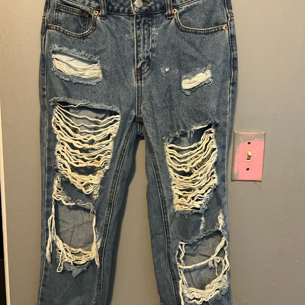 Distressed Blue Jeans for Women